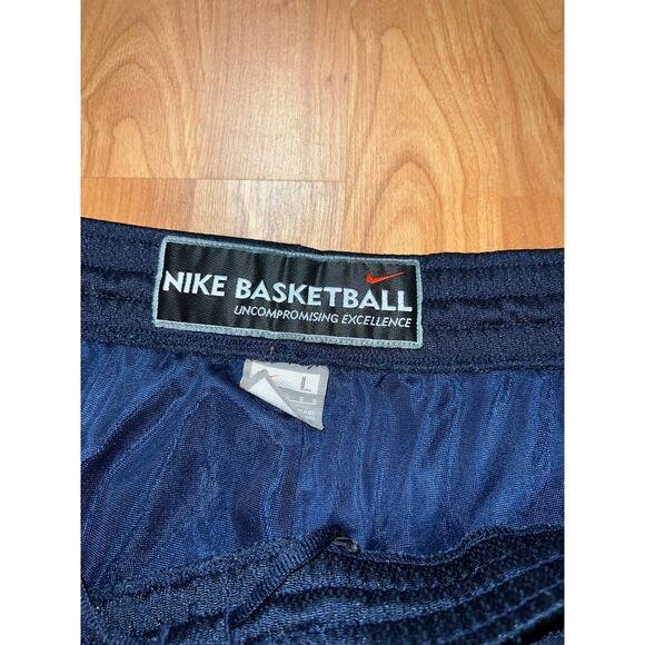 Nike Basketball Shorts Blue Silver Active Wear Bottoms Sports Large - Picture 3 of 7